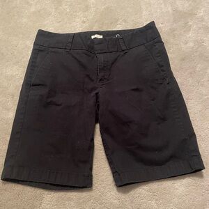 black j crew shorts size 0